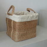 Jute cube basket - Natural (H30xW34xD34cm)