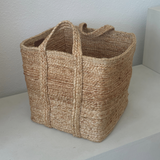 Jute cube basket - Natural (H30xW34xD34cm)