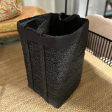 Jute Laundry basket - Black (H55xW34xD34cm)