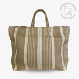 Jute tote - Natural/off white (60x40x15cm)