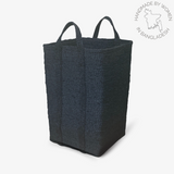 Jute Laundry basket - Black (H55xW34xD34cm)