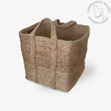 Jute cube kurv - Natur (H30xB34xD34cm)